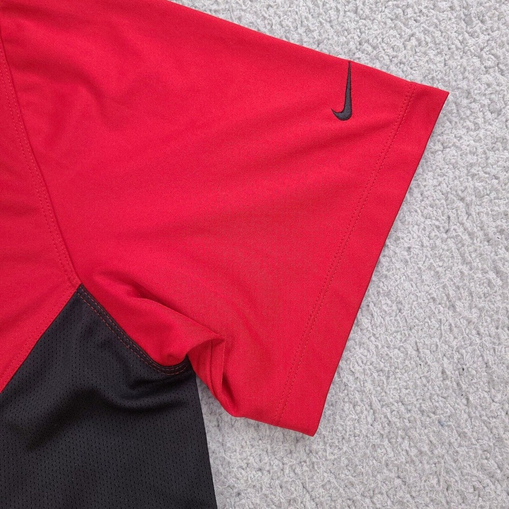 Nike Golf Polo Shirt Men’s XL Red Dri-Fit Short Sleeve Columbia Flooring Front - Picture 3 of 14